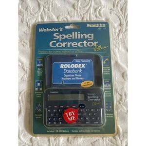 NEW Franklin NCS-101 Webster's Spelling Corrector Plus‎ Rolodex, Puzzle Solver